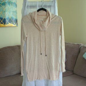 Cato Cowl Neck Pullover | Beige Long Sleeve Pullover